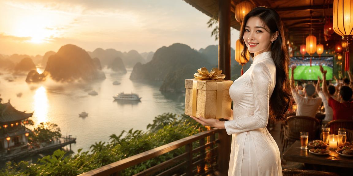 Người chơi nạp tiền nhận thưởng tại Hội An với trang phục áo dài truyền thống